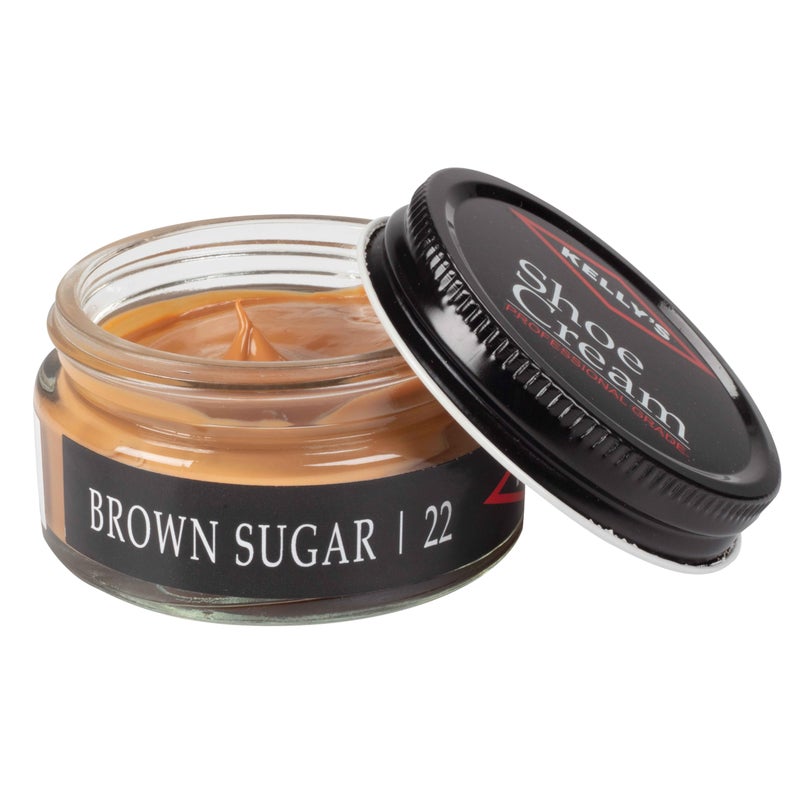 KELLYS Kelly's Brown Sugar Shoe Polish 1.5 oz - Professional Leather Shoe Cream - Image 1